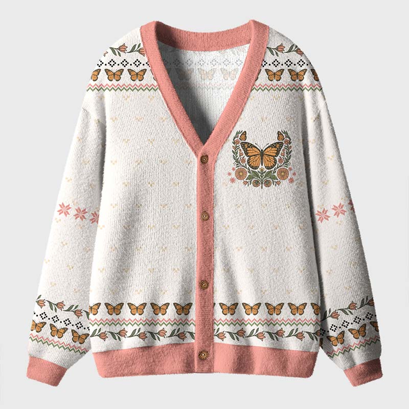 The Only Orange Monarch I Want Teacher Ugly Cardigan Sweaters