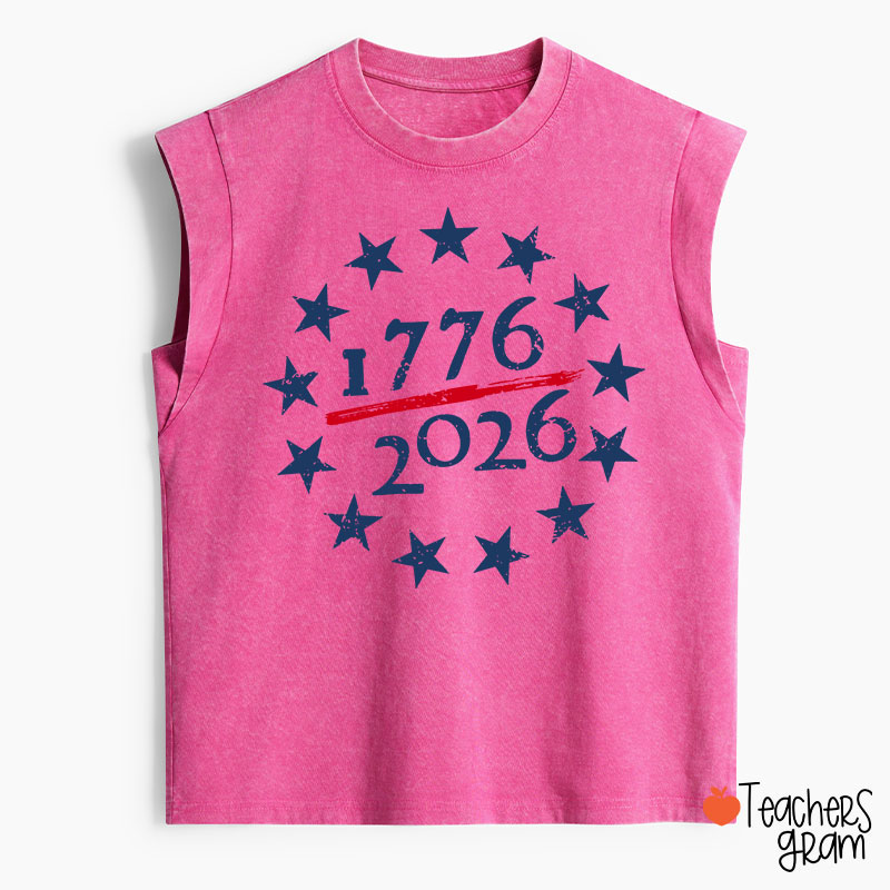USA 250th Anniversary Teacher Washed Tank Top