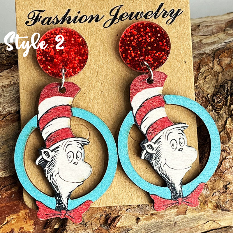 Reading Is My Thing Teacher Wooden Earrings