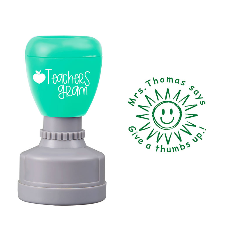 Personalized Give A Thumbs Up Teacher Stamp