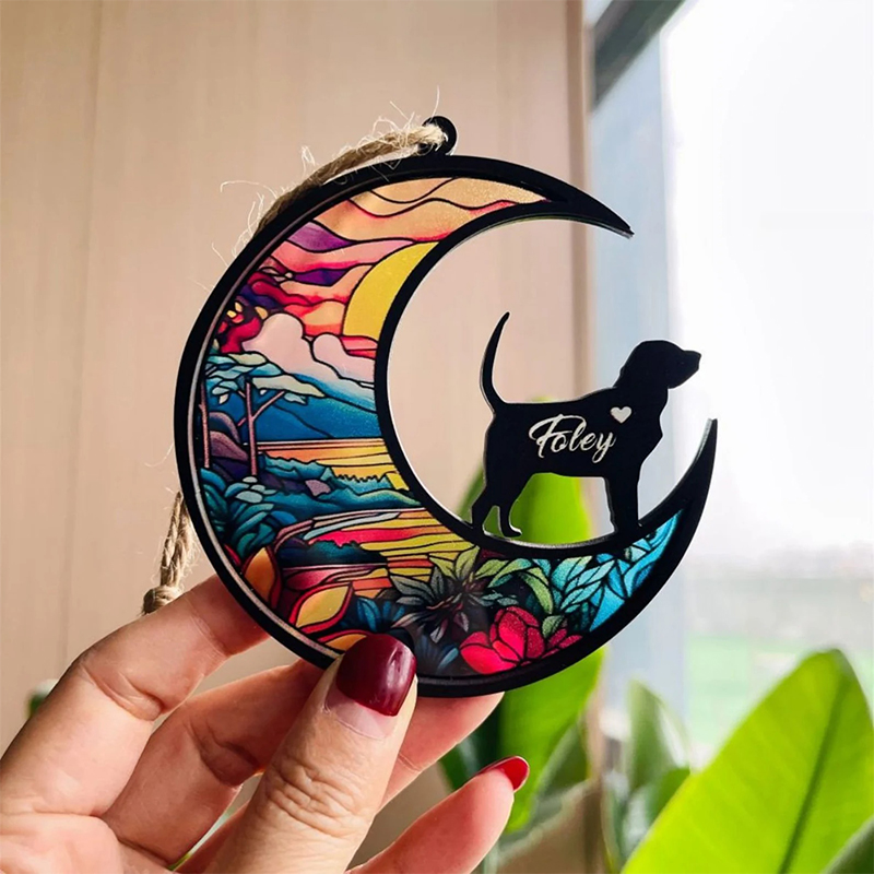 Personalized Pet Dog Memorial Teacher Suncatcher