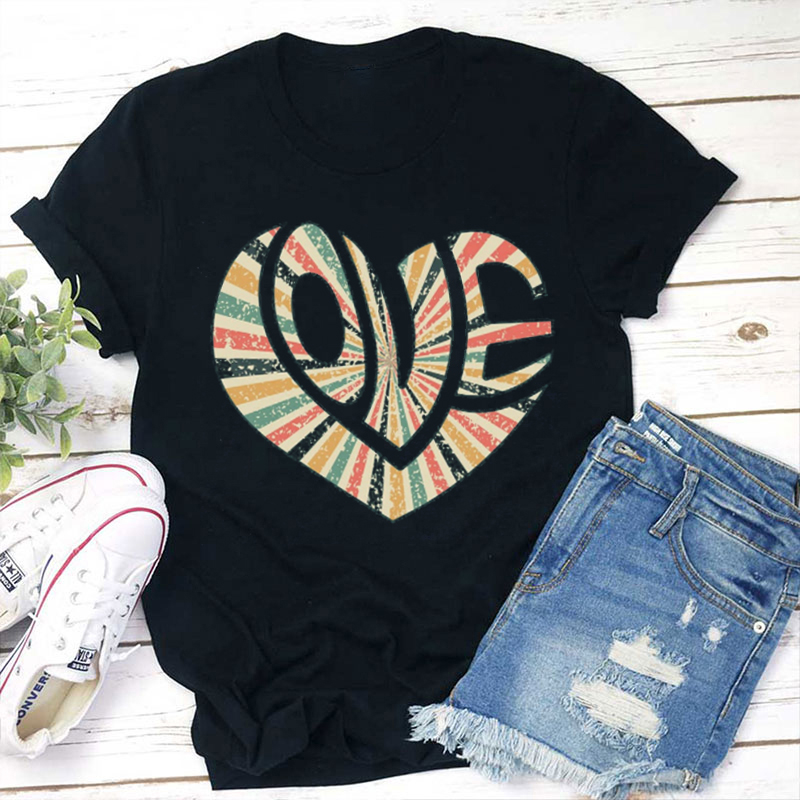 Retro Style Love Teacher T-Shirt