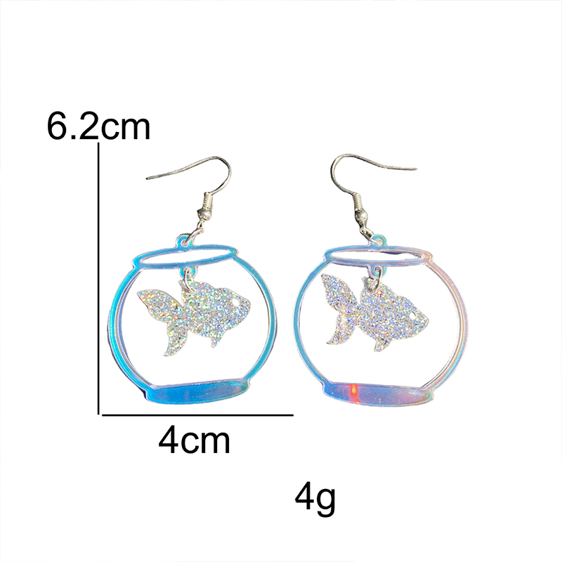 Goldfish Bowl Teacher Acrylic Earrings