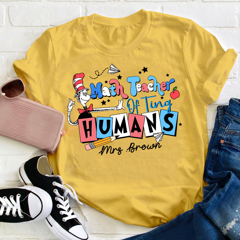 Personalized Teacher Of Tiny Humans Teacher T-Shirt