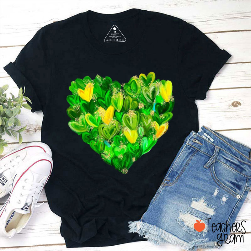 Shamrock Heart Teacher T-Shirt