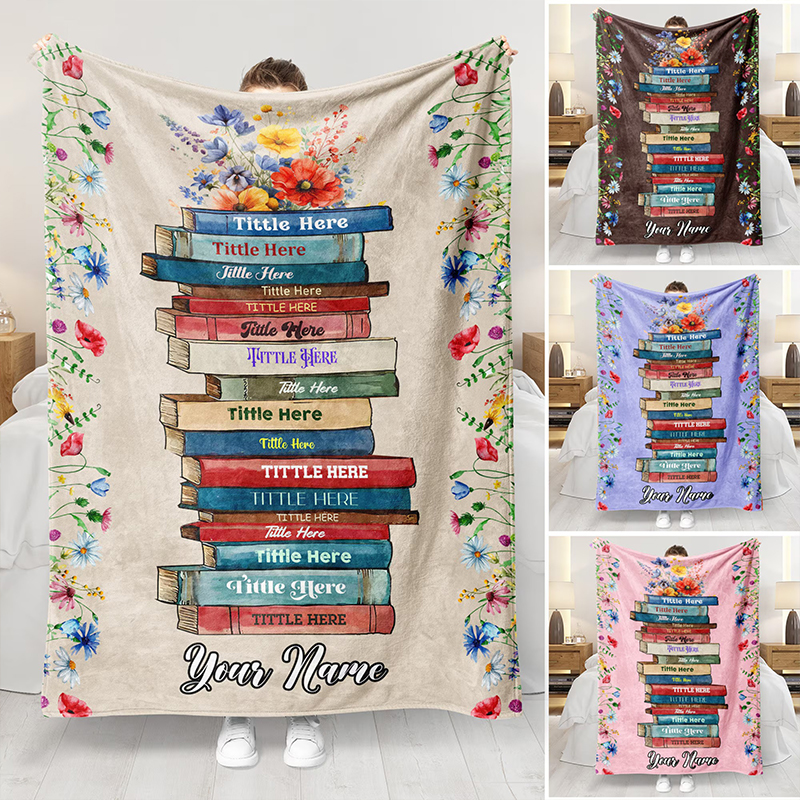 Personalized Name And Book's Title Favorite Book Blanket Teacher Blanket