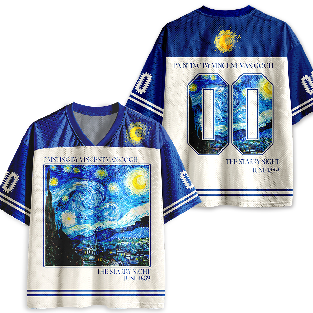 Personalized Number Starry Night Teacher Mesh Jersey
