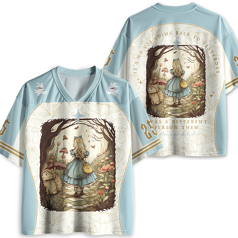 It's No Use Going Back To Yesterday I Was A Different Person Then Teacher Mesh Jersey