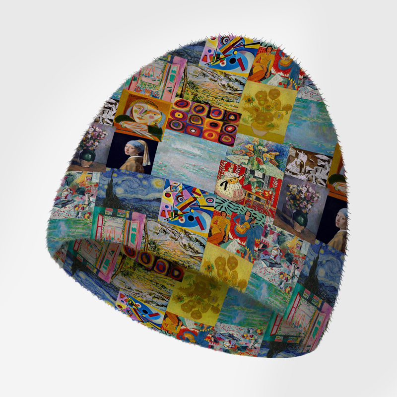 Falling Into The Ocean Of Art Teacher Fuzzy Knit Beanie
