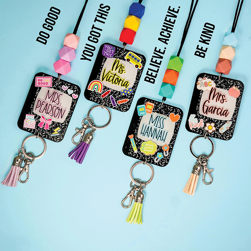 Personalized Name Do Good Be Kind Teacher Lanyard