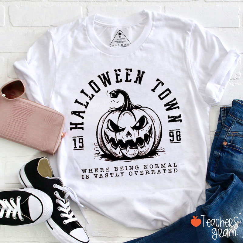 Halloween Town Scary Pumpkin Teacher T-Shirt