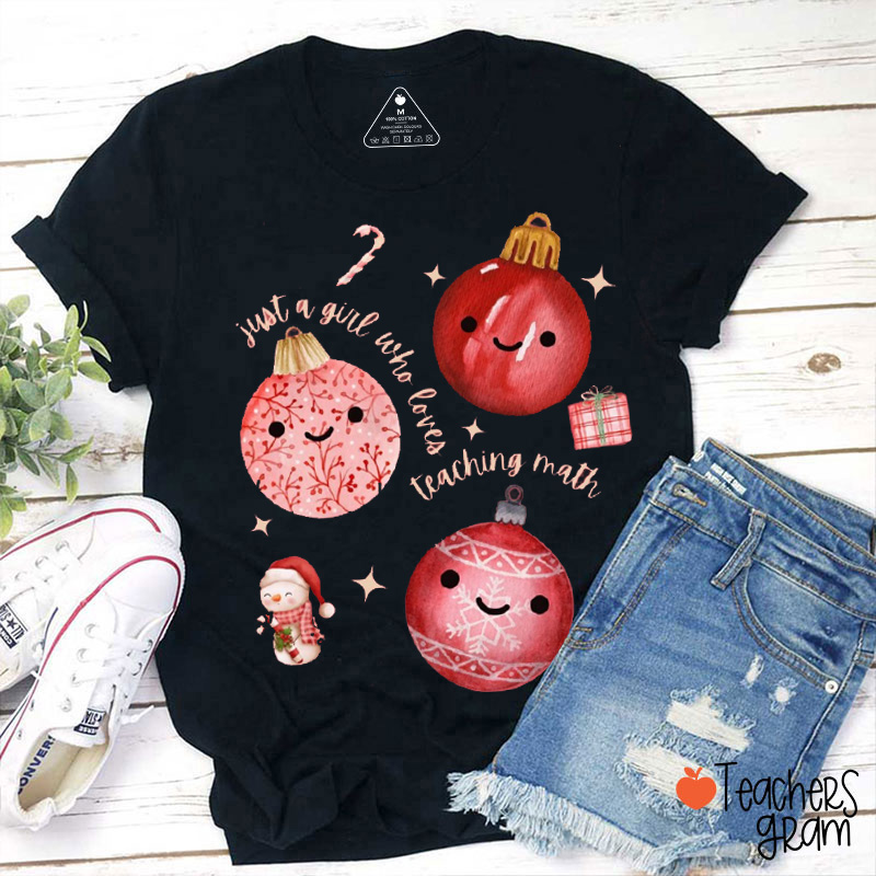 Personalized Subjects Just A Girl Who Love Teaching Teacher T-Shirt