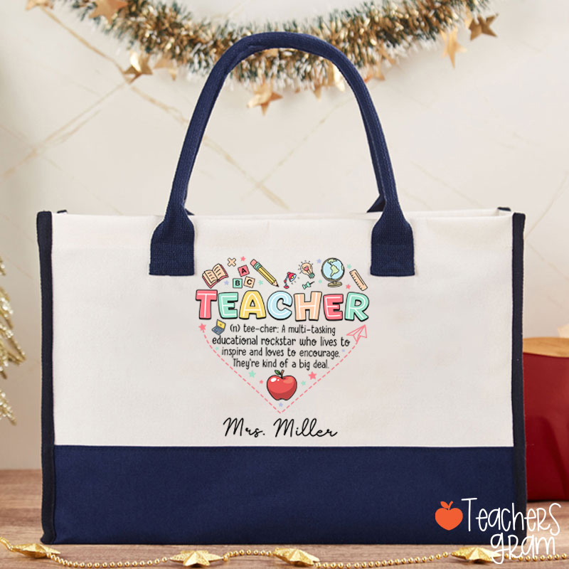 Personalized Teachers Are Versatile Educational Stars Teacher Cotton Tote Bag