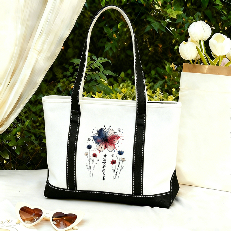 1776-2026 America Freedom And Pride Teacher Canvas Tote Bag