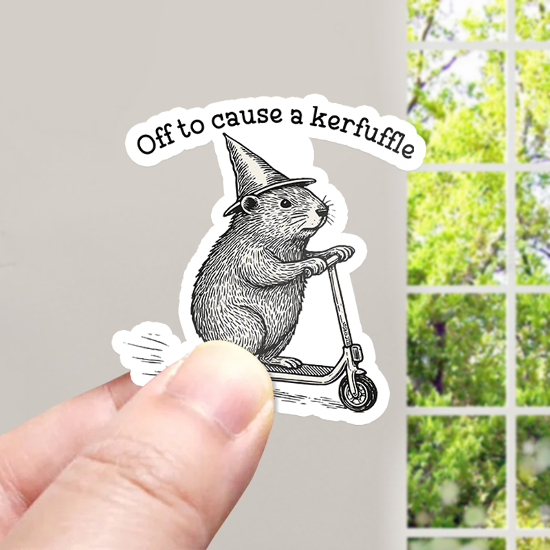 Off To Cause A Kerfuffle Teacher Stickers