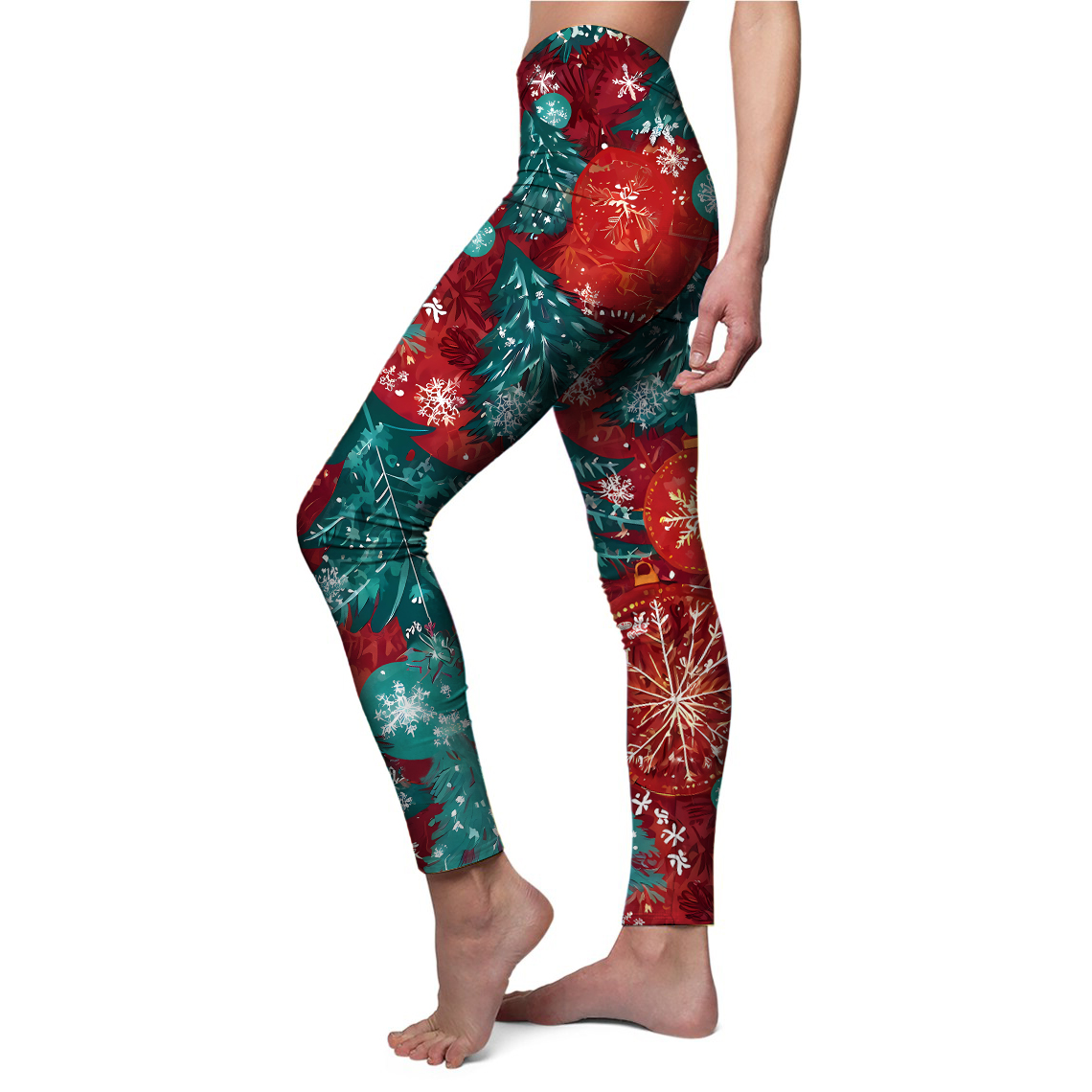Christmas Atmosphere Snowflake Teacher Leggings