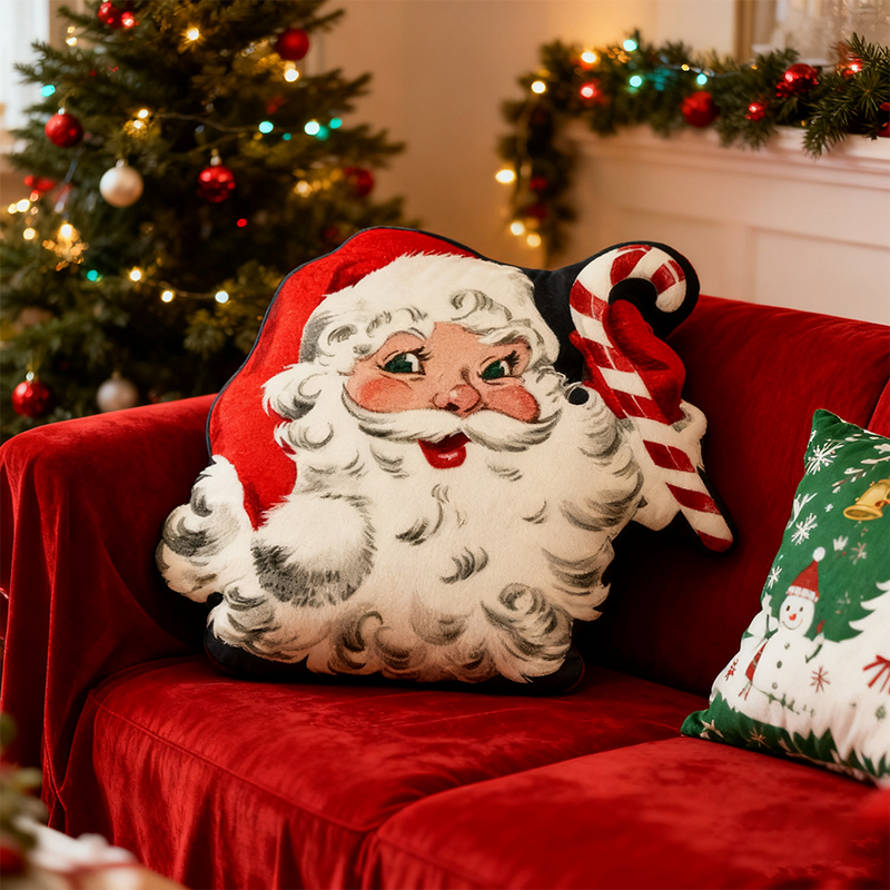 Retro Style Santa Claus Teacher Cushion