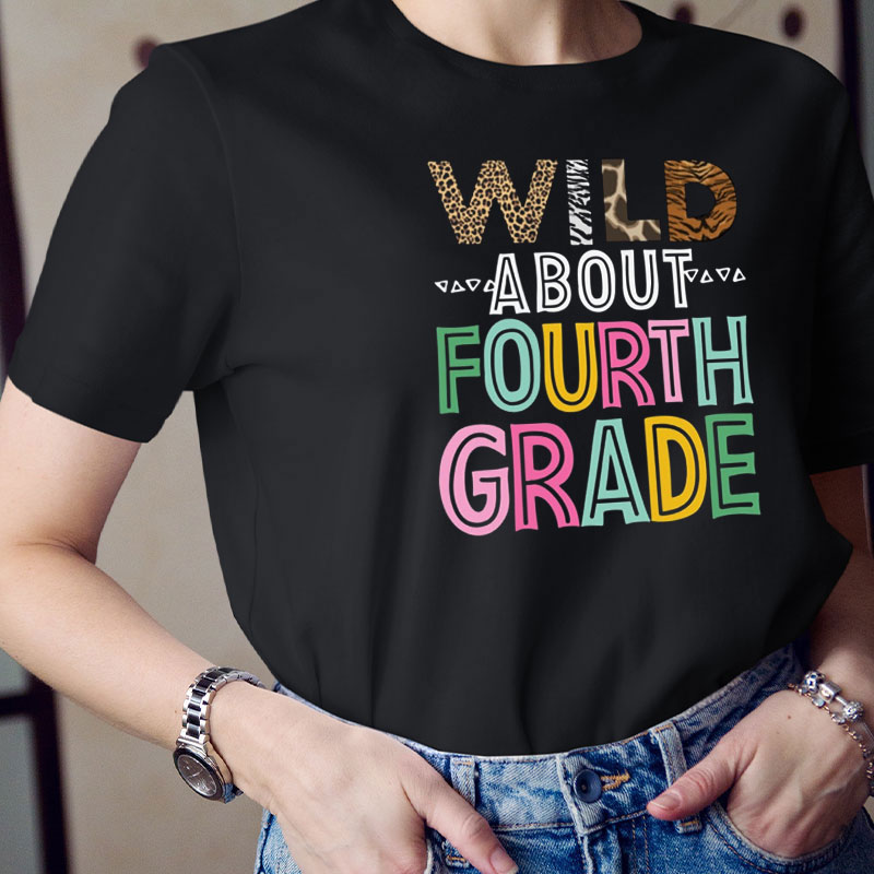 Personalized Wild About Different Grade Teacher T-Shirt