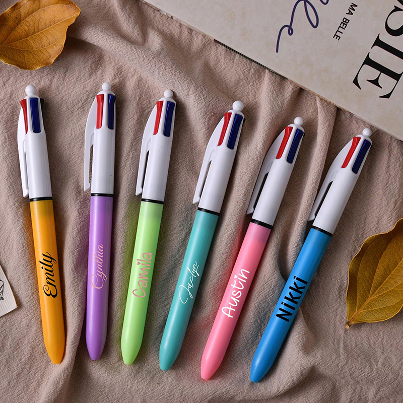 Personalized Name 4 In 1 Multicolor Ballpoint Teacher Pens