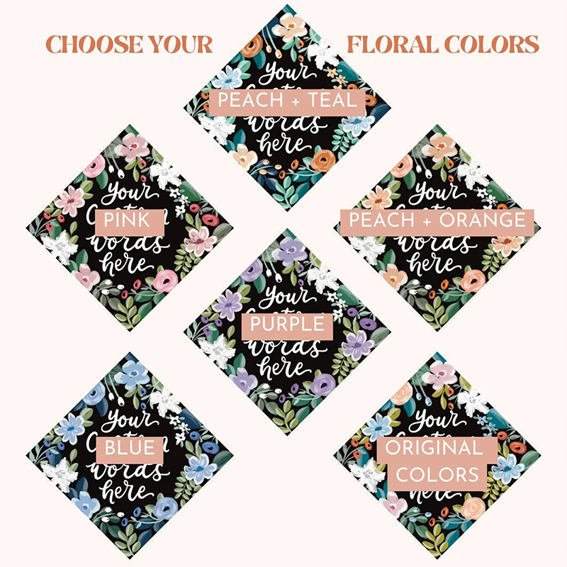 Personalized Text Florals Teacher Graduation Topper