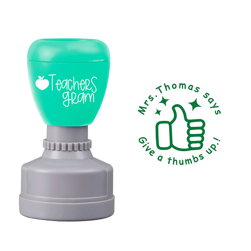 Personalized Give A Thumbs Up Teacher Stamp