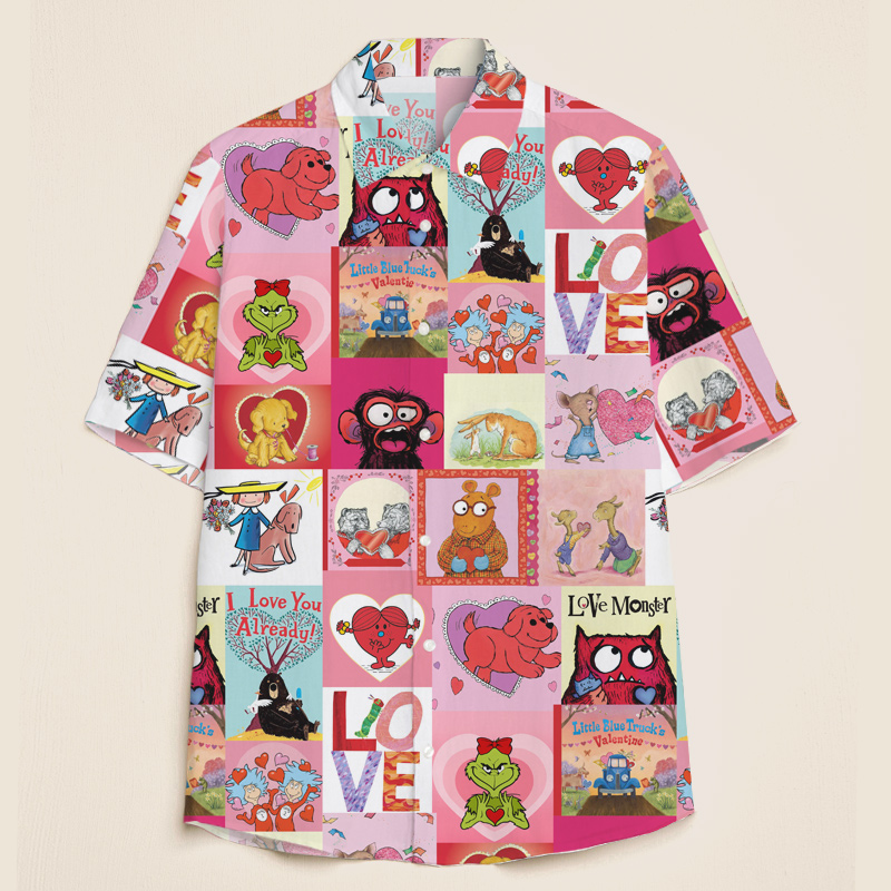 Draw Love Into Books Teacher Short Sleeve Shirt