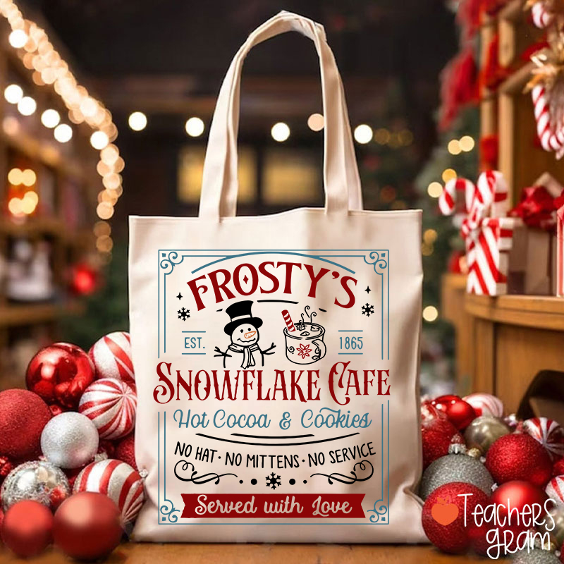 Frosty's Snowflake Cafe Teacher Tote Bag