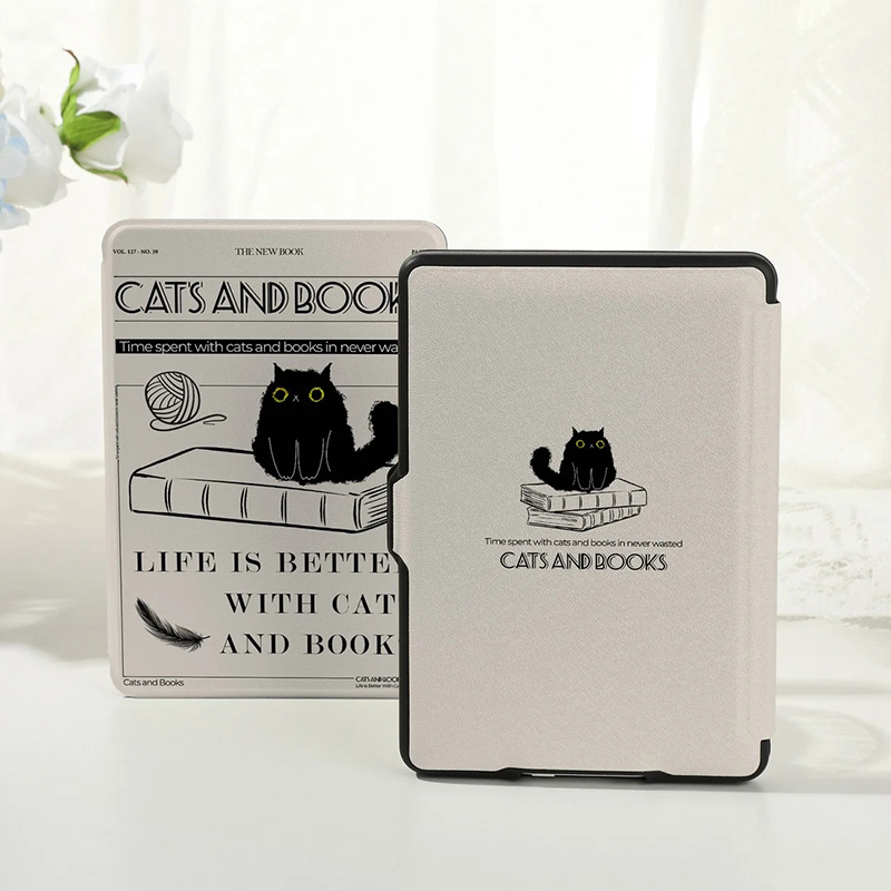 Cat And Books Teacher Kindle Cace