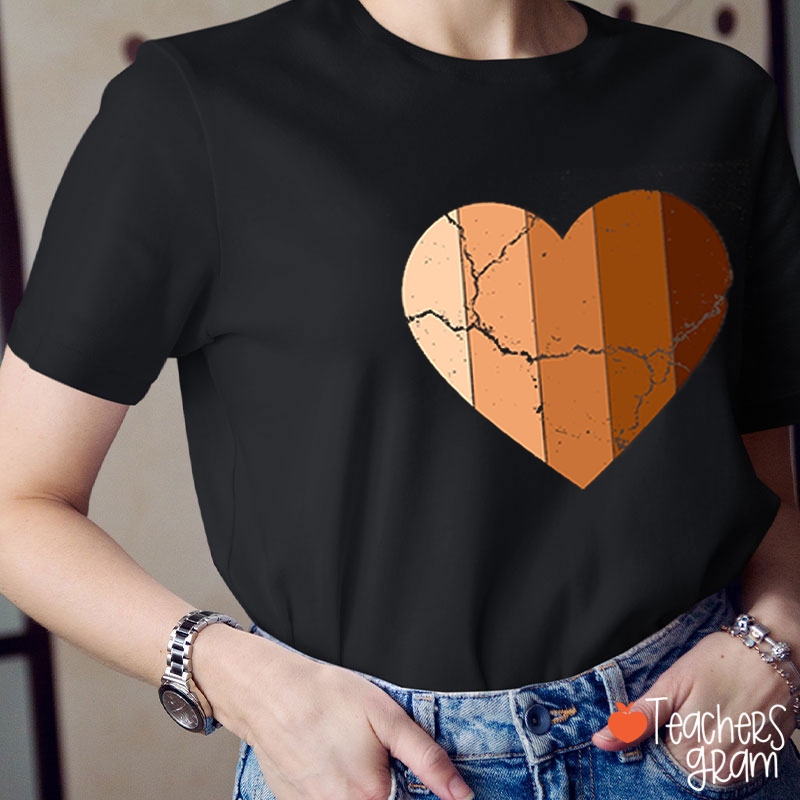 Heart Black History Teacher T-Shirt