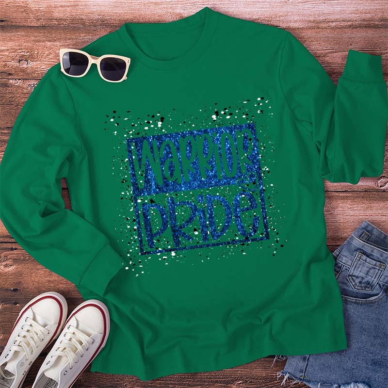 Personalized Mascot Confetti And Glitter Teacher Long Sleeve T-Shirt