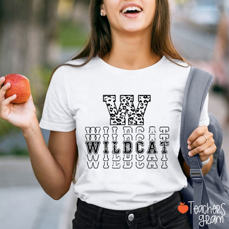 Personalized Mascot And Initials GO Game Day Teacher T-Shirt