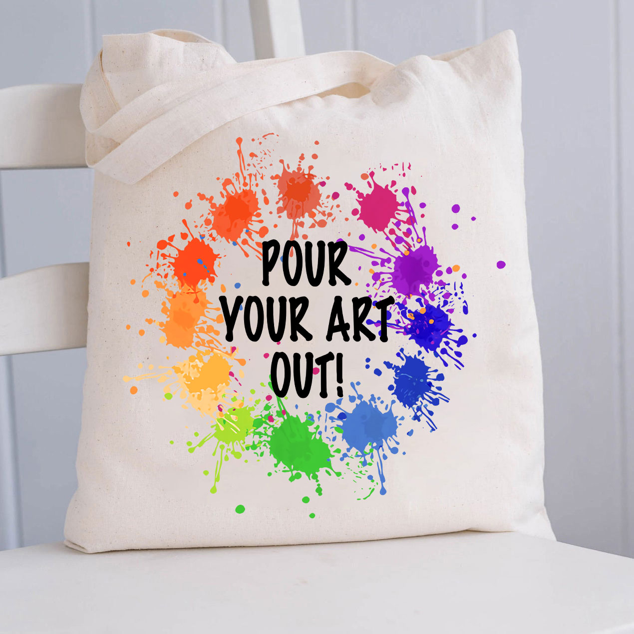 Pour Your Art Out Tote Bag