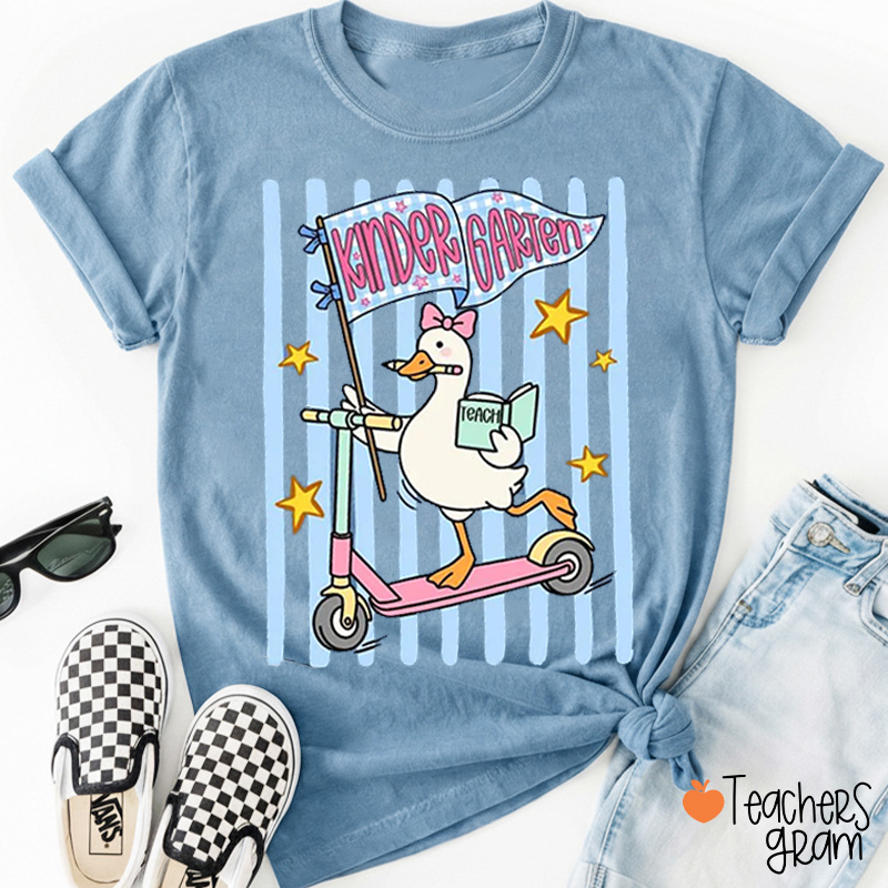 Personalized Grade Scooter Silly Goose Teacher T-Shirt