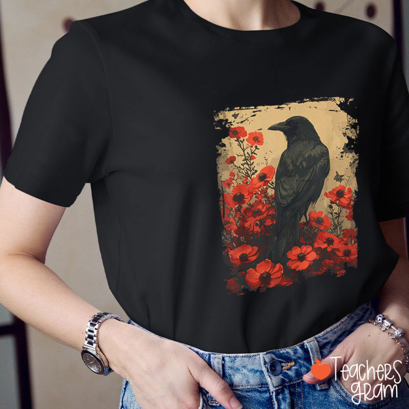 F-Caw-F Raven Halloween Teacher T-Shirt