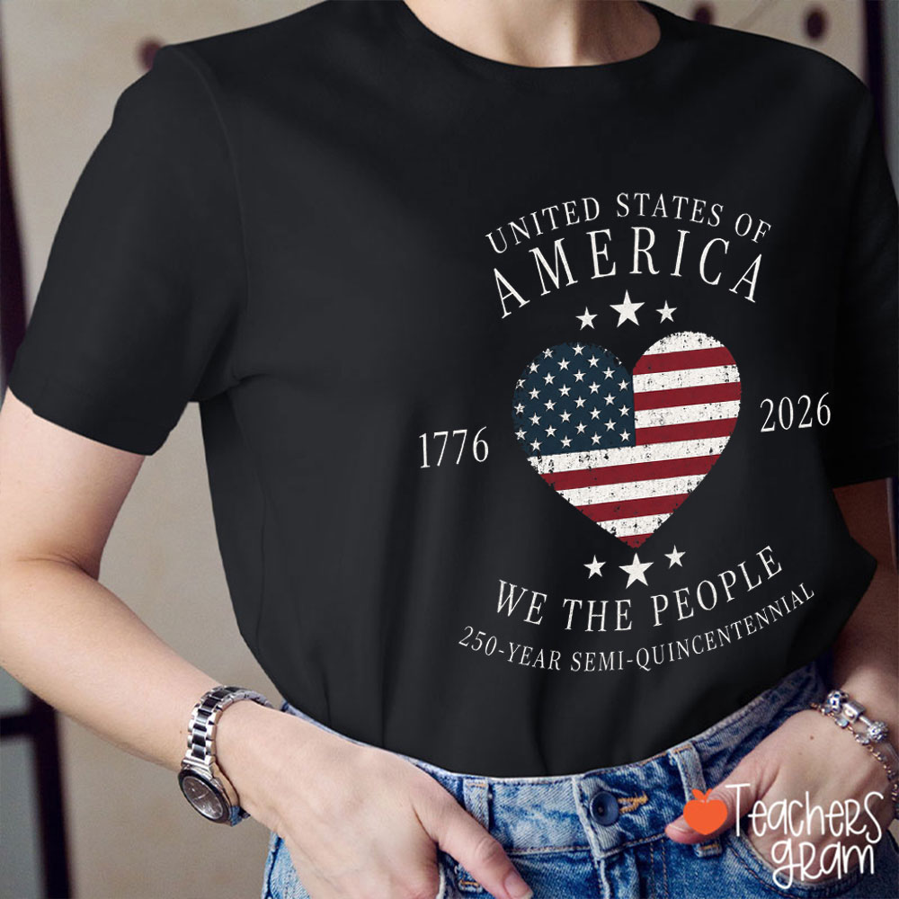 United States Of America We The People Teacher T-Shirt