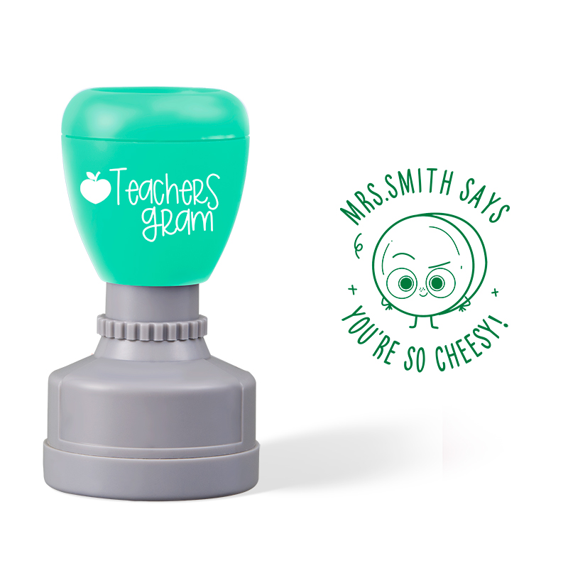 Personalized Name Says You're So Cheesy Teacher Stamp