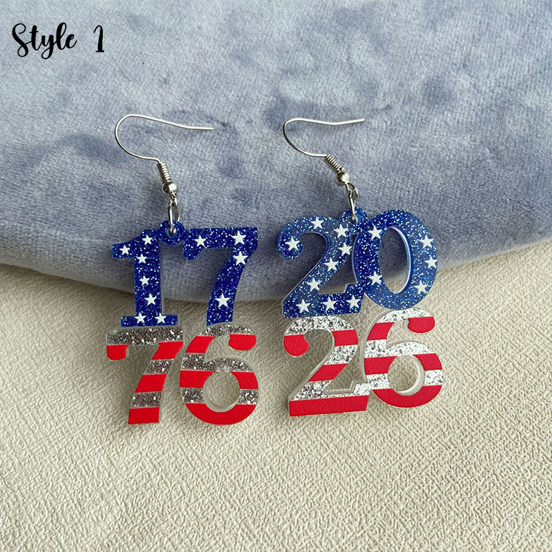 USA 250th Anniversary Teacher Acrylic Earrings