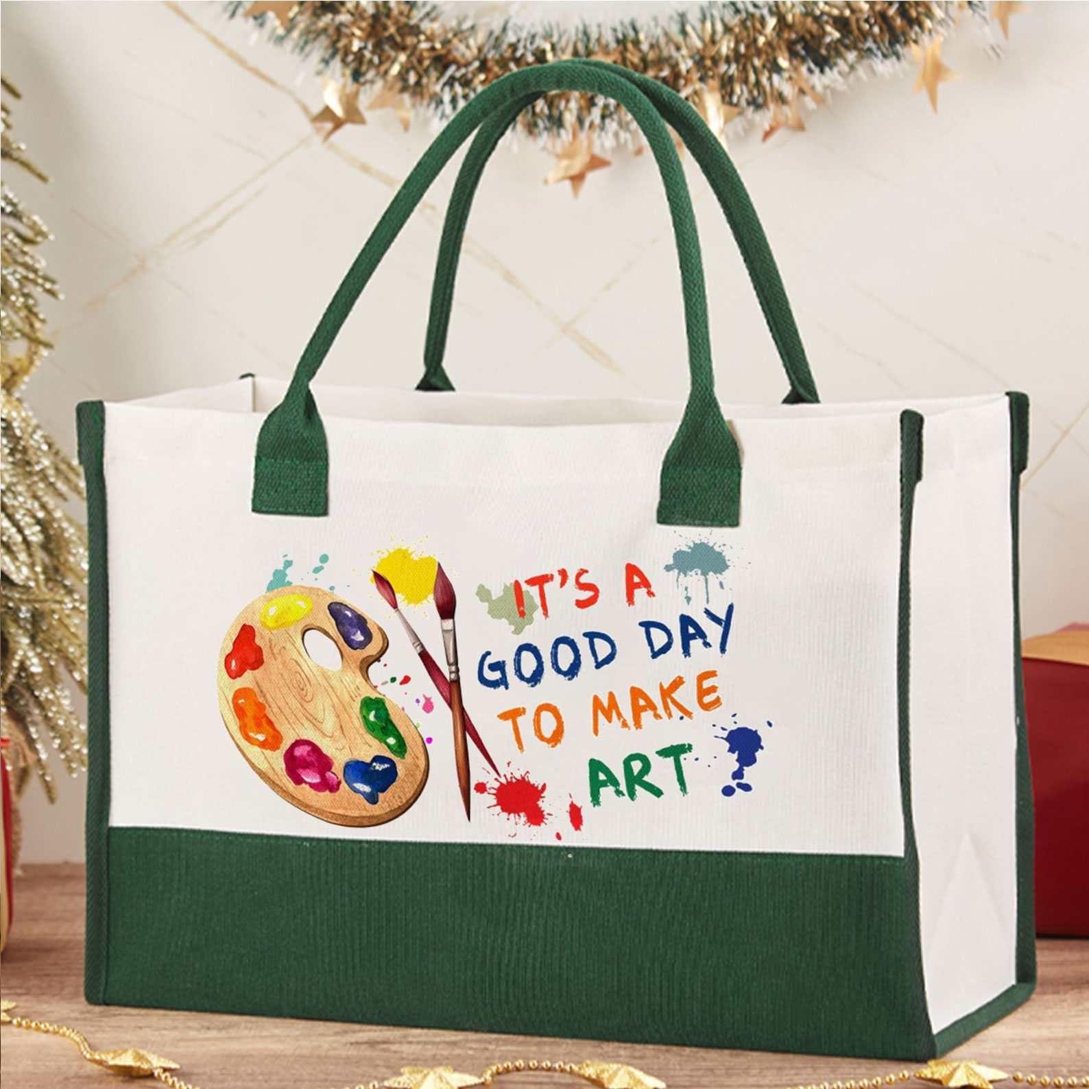 It's A Good Day To Make Art Teacher Cotton Tote Bag