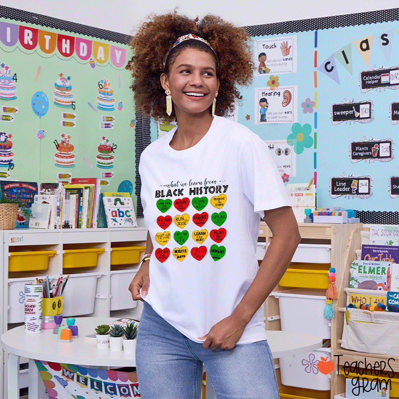What We Learn From Black History Teacher T-shirt