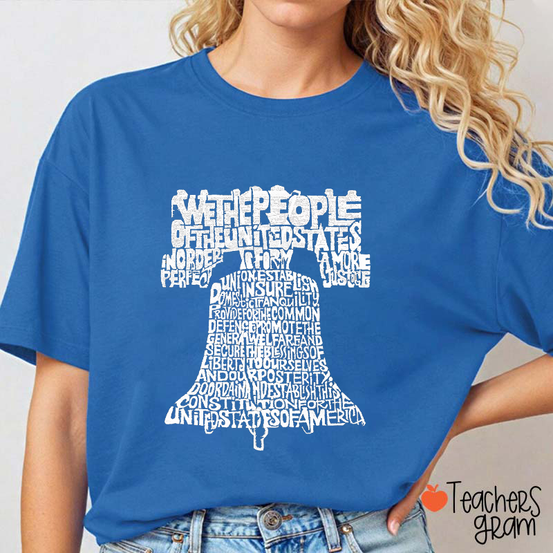 Pop Art Liberty Bell Teacher T-Shirt