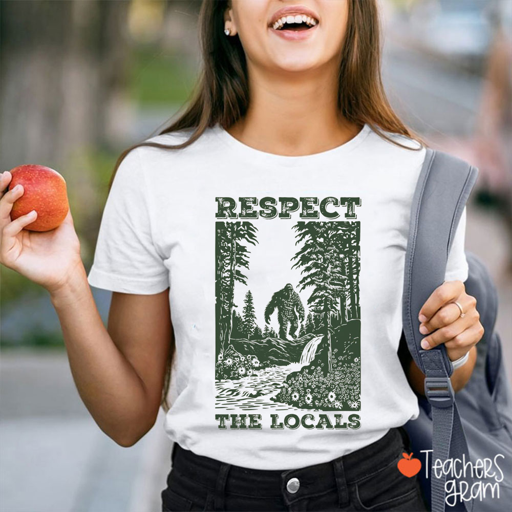Retro Respect The Locals Teacher T-Shirt