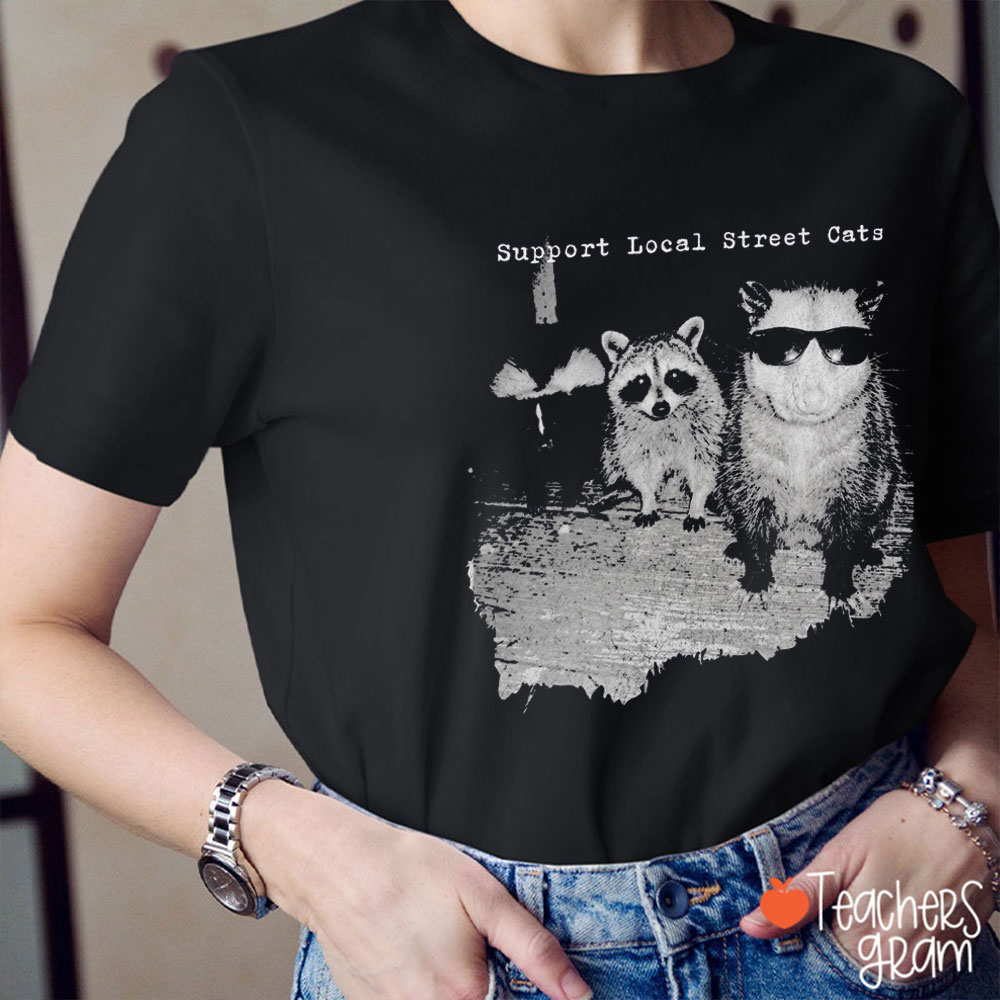 Support Local Street Cats Teacher T-Shirt