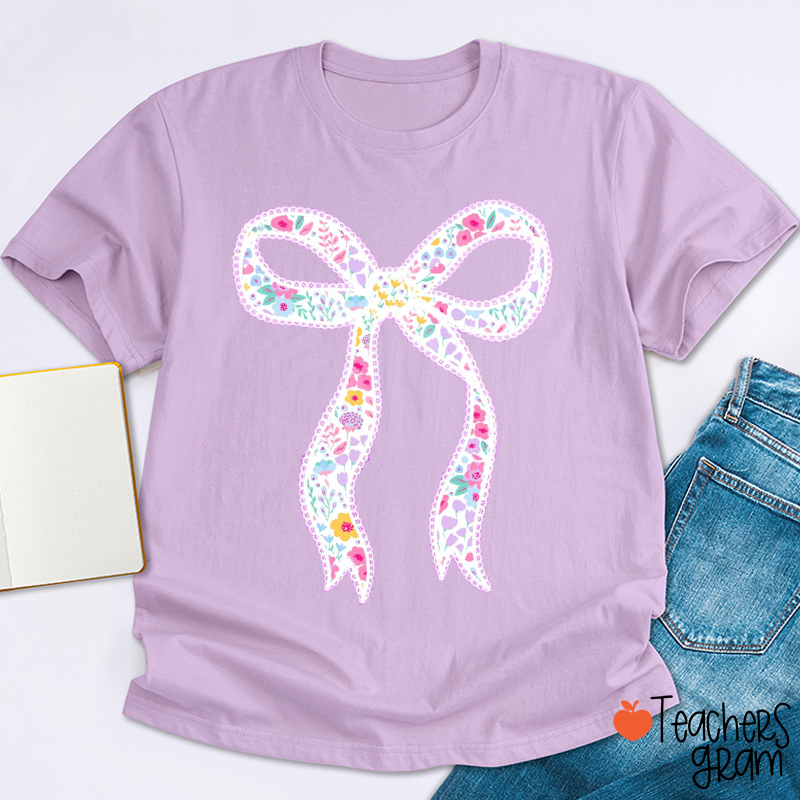 Coquette Summer Bow Teacher T-Shirt