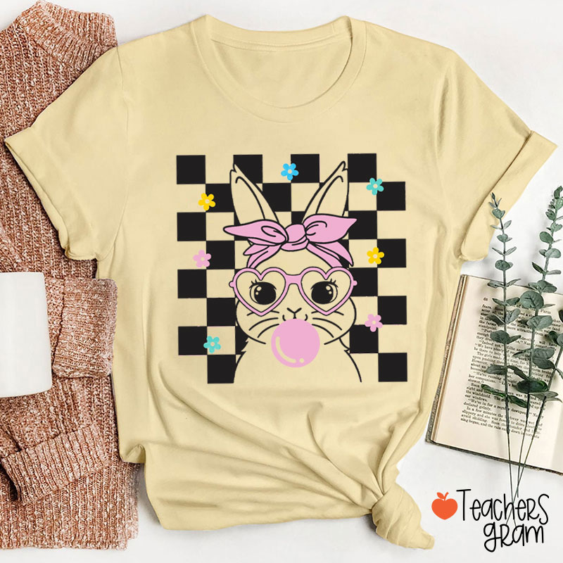 Cute Bunny Easter Teacher T-Shirt