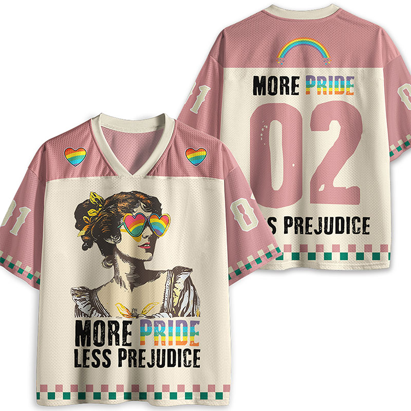 Pink More Pride Less Prejudice Teacher Mesh Jersey