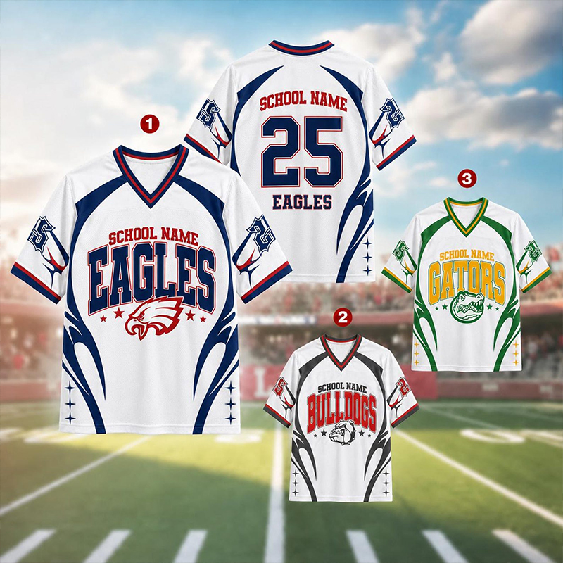 Personalized Mascot School Spirit Game Day Teacher Mesh Jersey