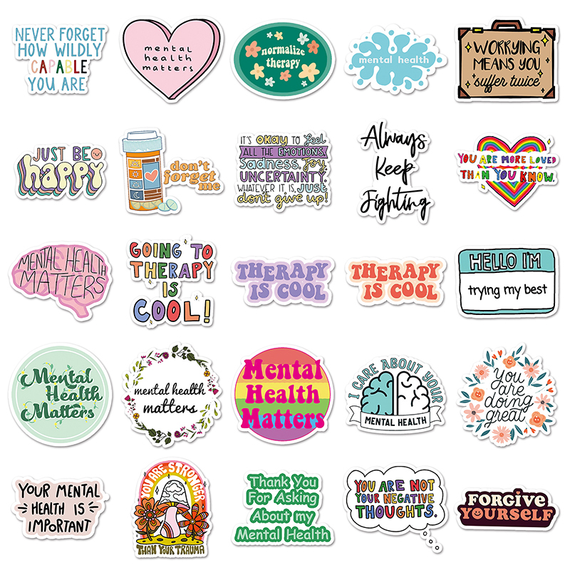 Mental Health Matters 50 PCS Stickers Pack