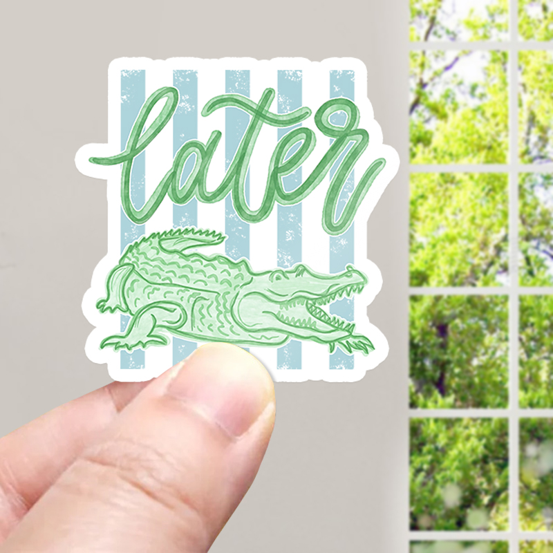 Later Gator Preppy Vacation Teacher Stickers