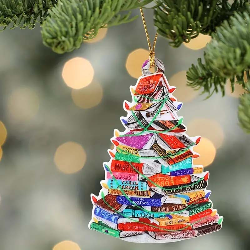 Book Christmas Tree Teacher Christmas Ornament