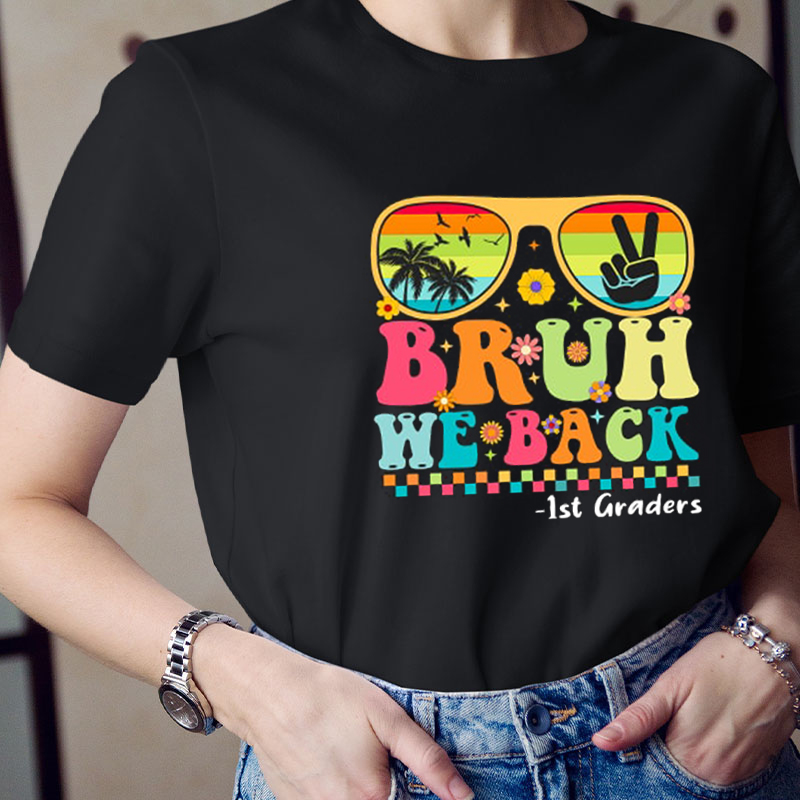 Personalized Grade Bruh We Back Teacher T-Shirt